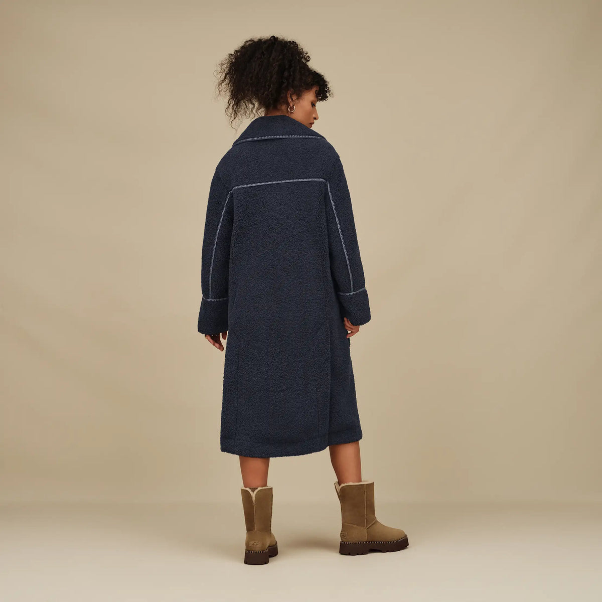 Ugg Women's Sema UGGfluff Coat-Eve Blue
