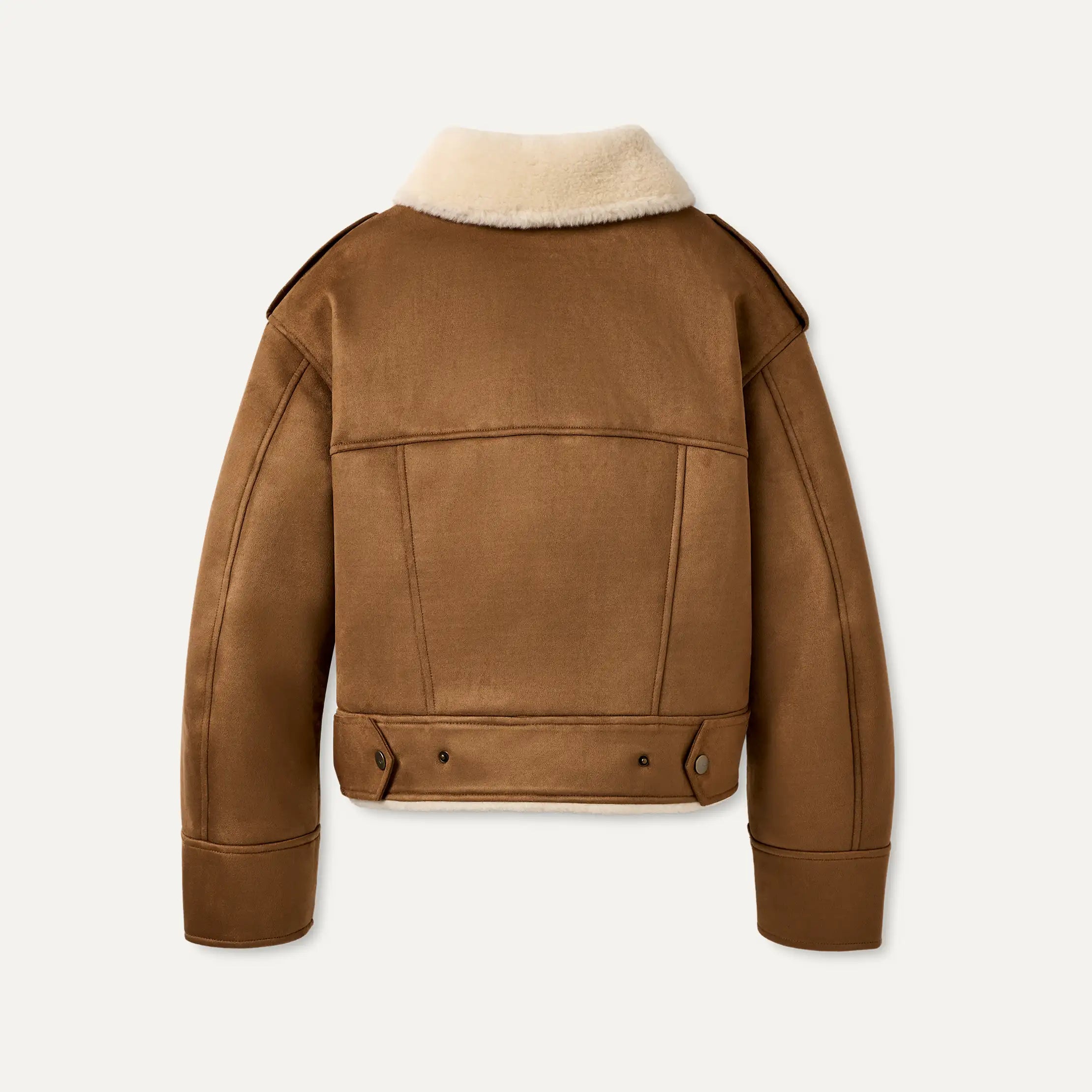 Ugg Women's Finnian LuxeFluff Moto Jacket- Chestnut