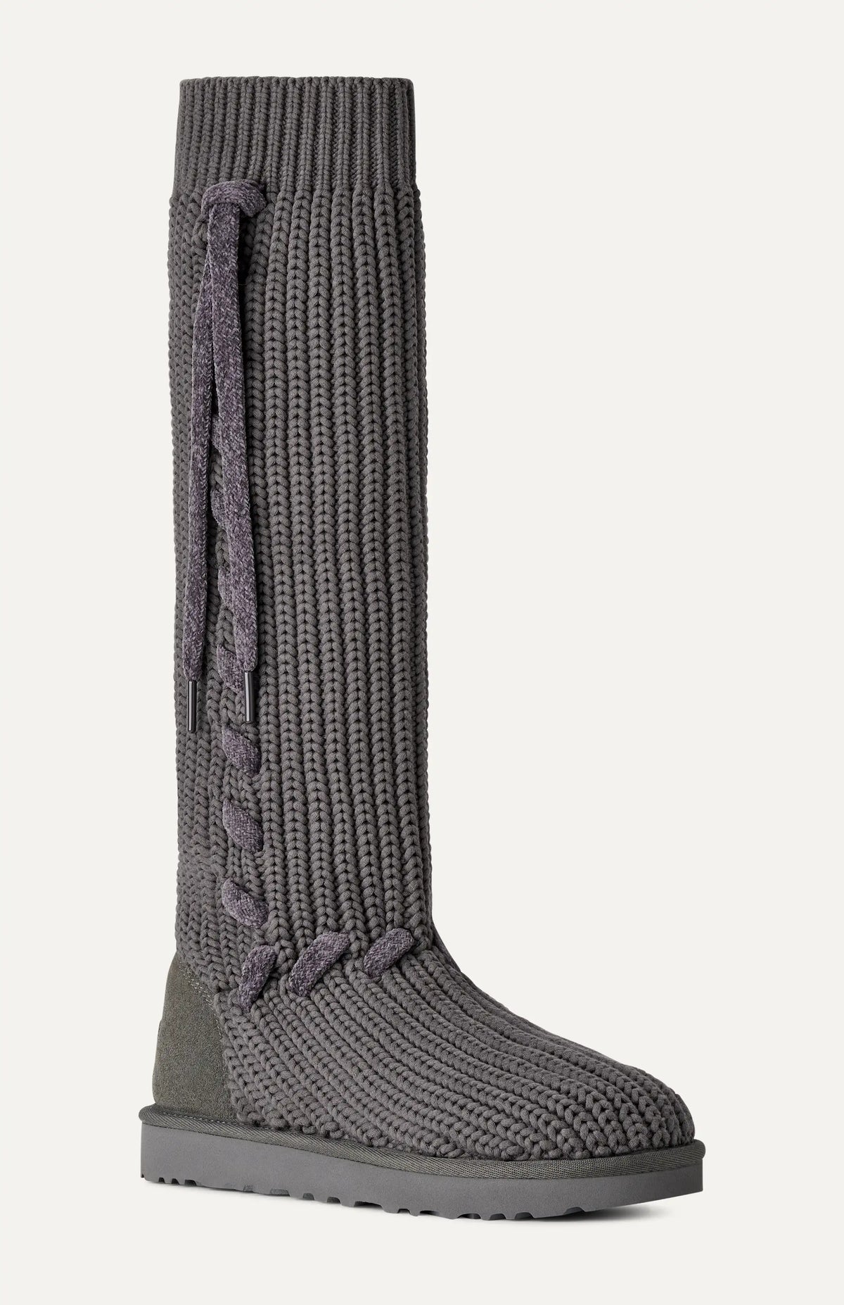 UGG Women's Classic Tall Whipstitch Knit-Charcoal