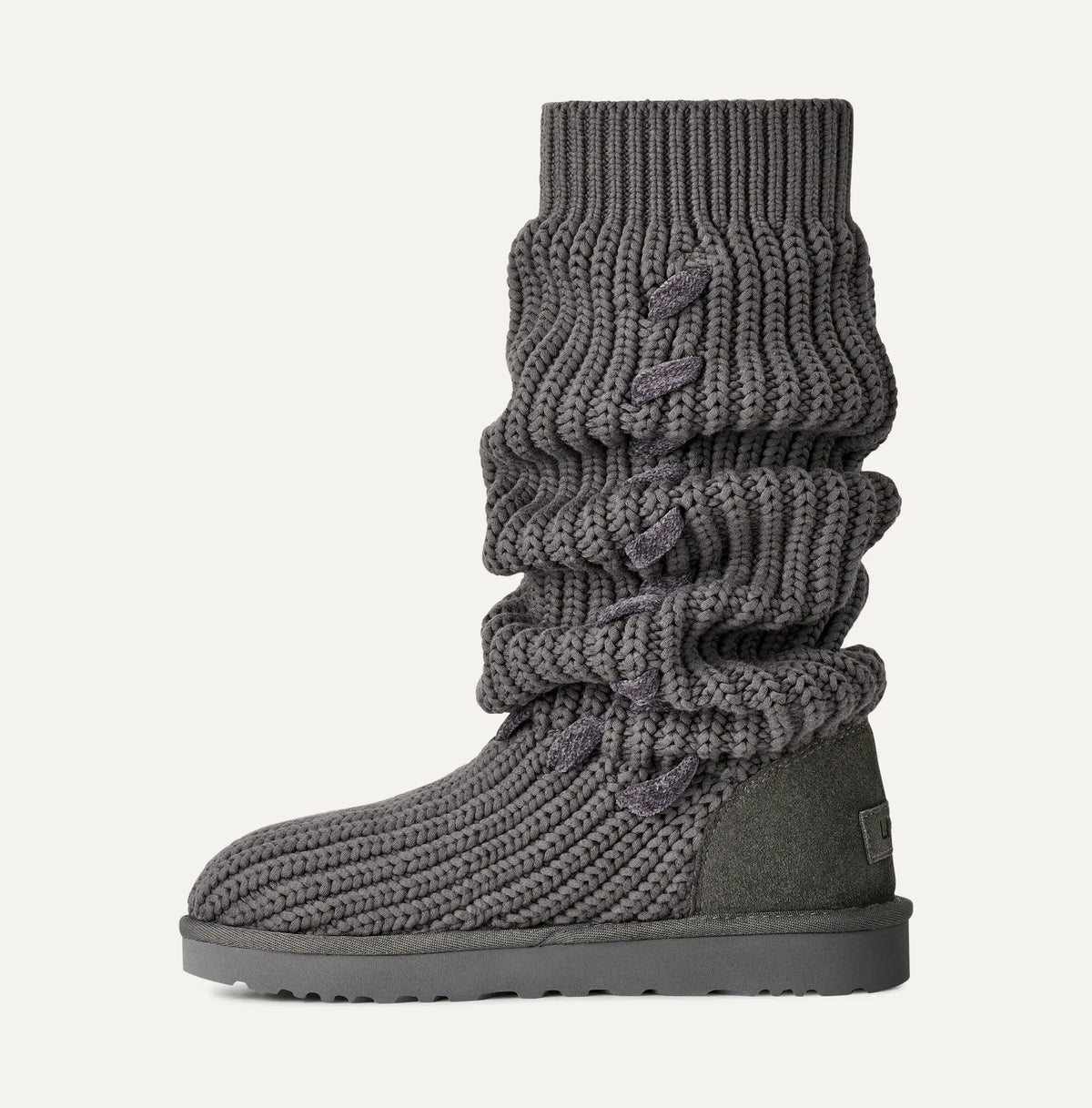 UGG Women's Classic Tall Whipstitch Knit-Charcoal