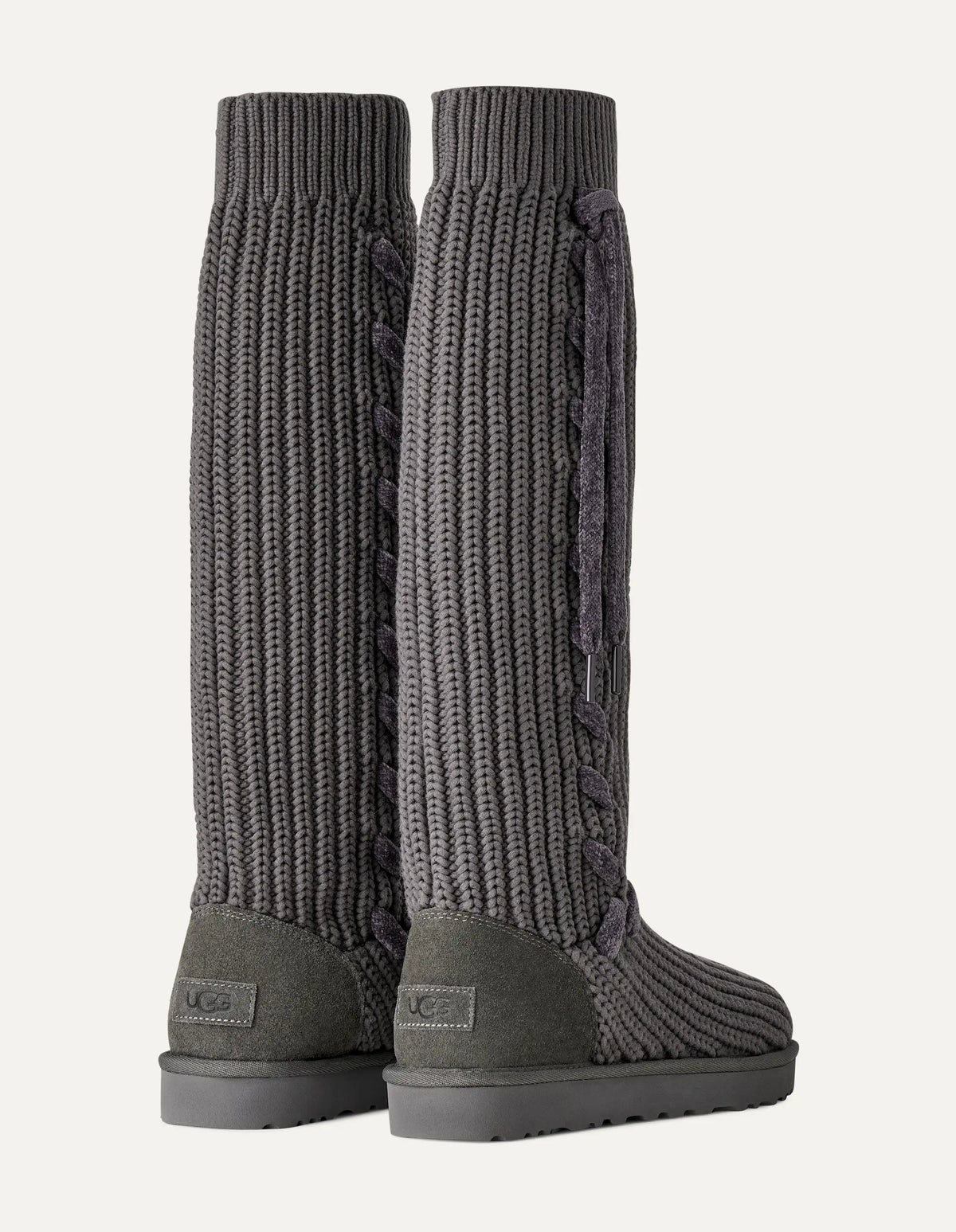 UGG Women's Classic Tall Whipstitch Knit-Charcoal