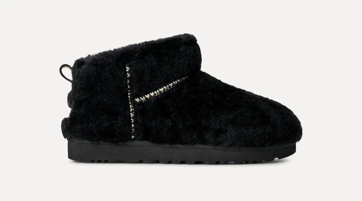 Ugg Women's Classic Ultra Mini Fluffed-Black