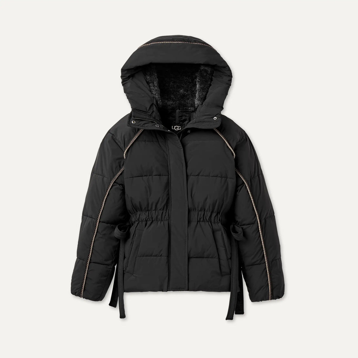 Ugg Women's Renly UGGbraid Puffer Jacket-Black