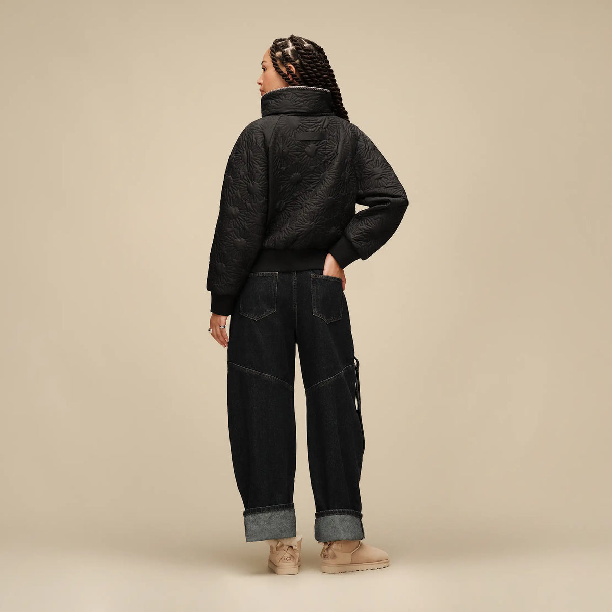 Ugg Women's Solein Oversized-Collar Jacket-Black