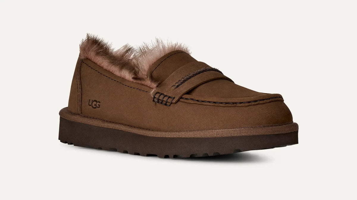 Ugg Women's Ellis Nubuck Loafer- Dark chestnut