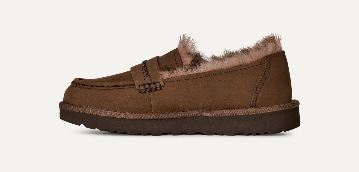 Ugg Women's Ellis Nubuck Loafer- Dark chestnut