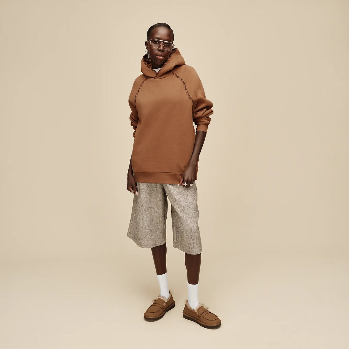 Ugg Women's Ellis Nubuck Loafer- Dark chestnut