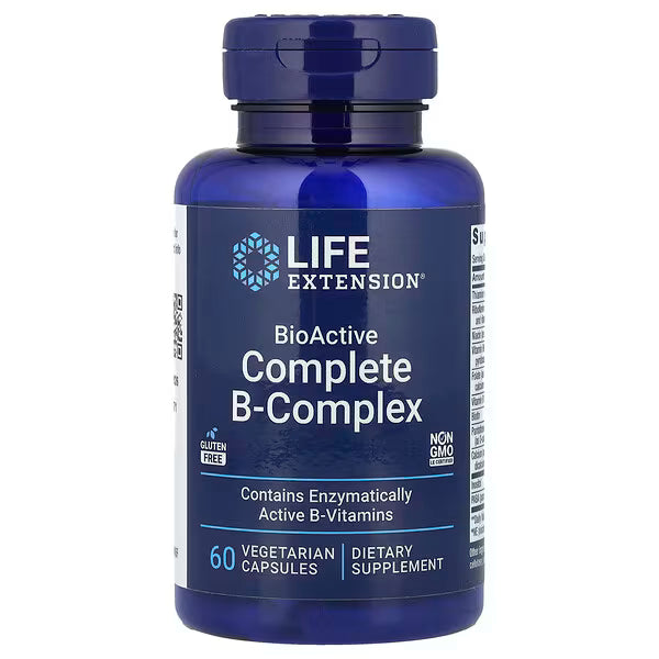 Life Extension, BioActive Zengin B Vitamini Kompleksi, 60 Vejetaryen Kapsül