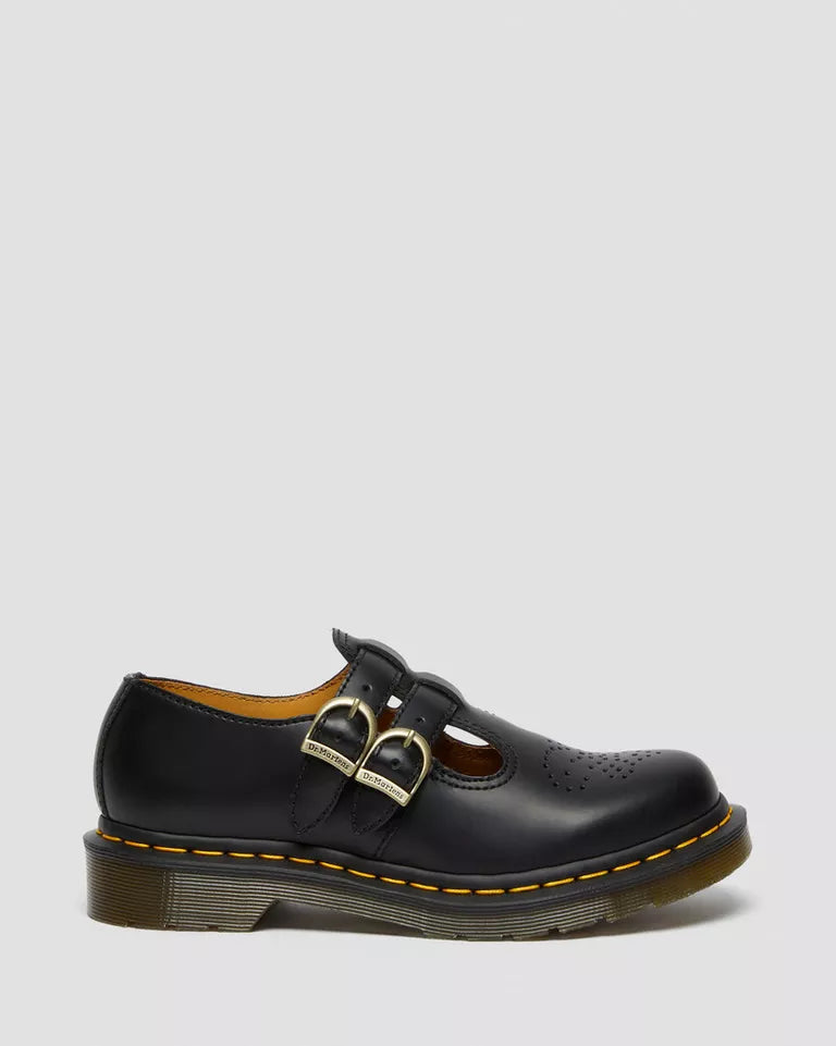 Dr. Martens 8065 Smooth Leather Mary Jane Shoes - Black — Smooth