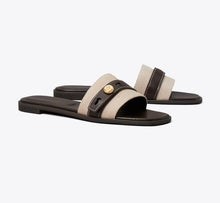 TORY BURCH ROMY SLIDE  - natural / brown