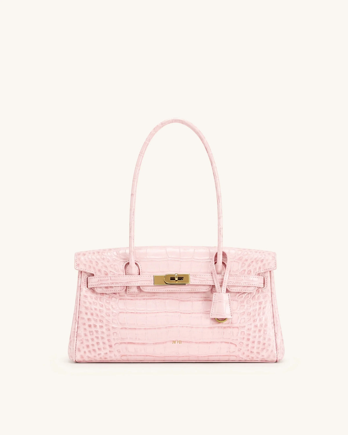 JW PEI Yara Shoulder Bag - Sakura Pink Croc