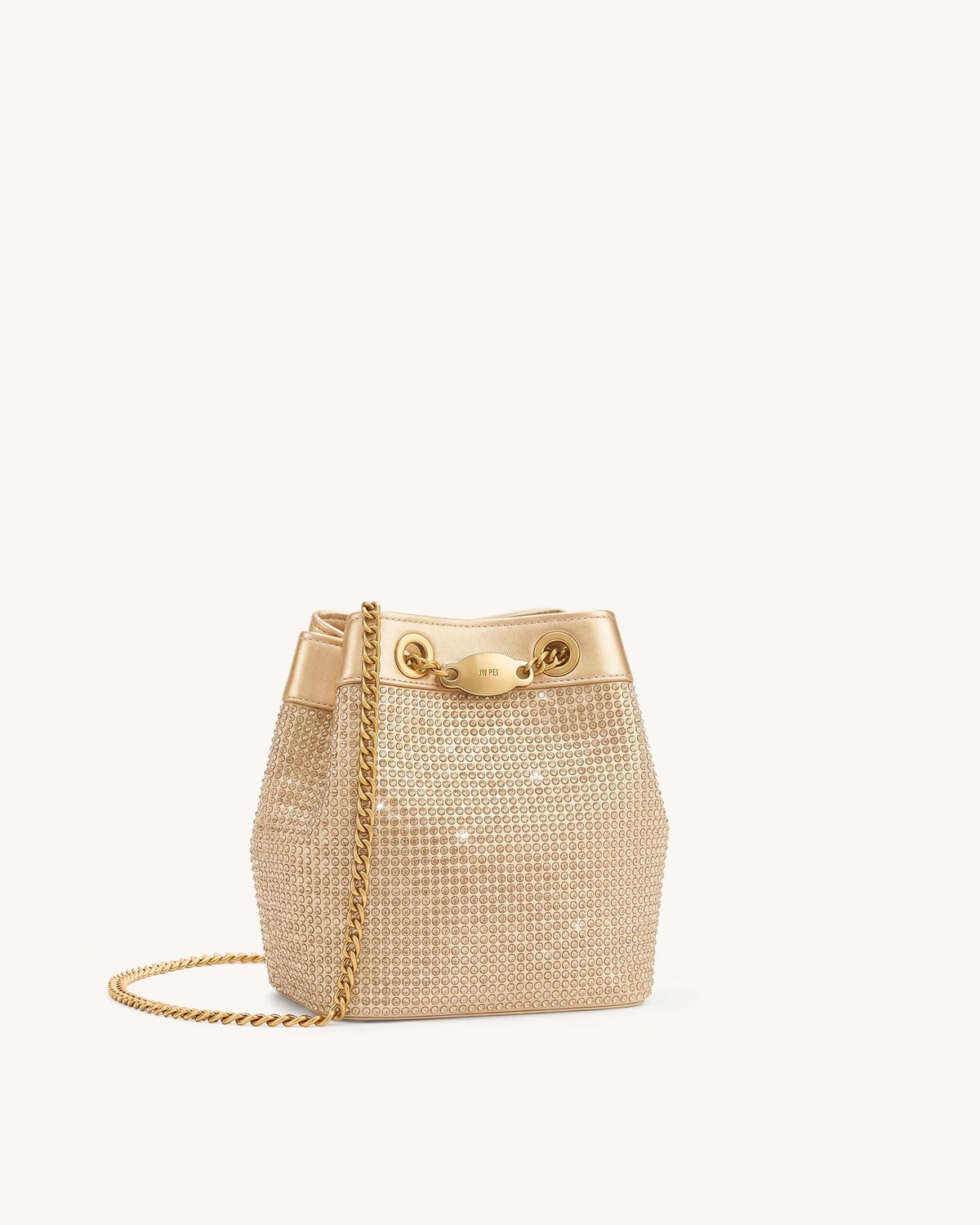 JW PEI Yara Artificial Crystal Bucket Bag - Champagne