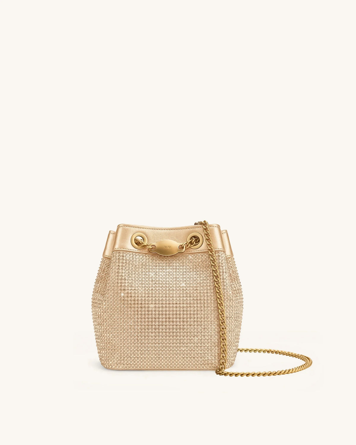 JW PEI Yara Artificial Crystal Bucket Bag - Champagne