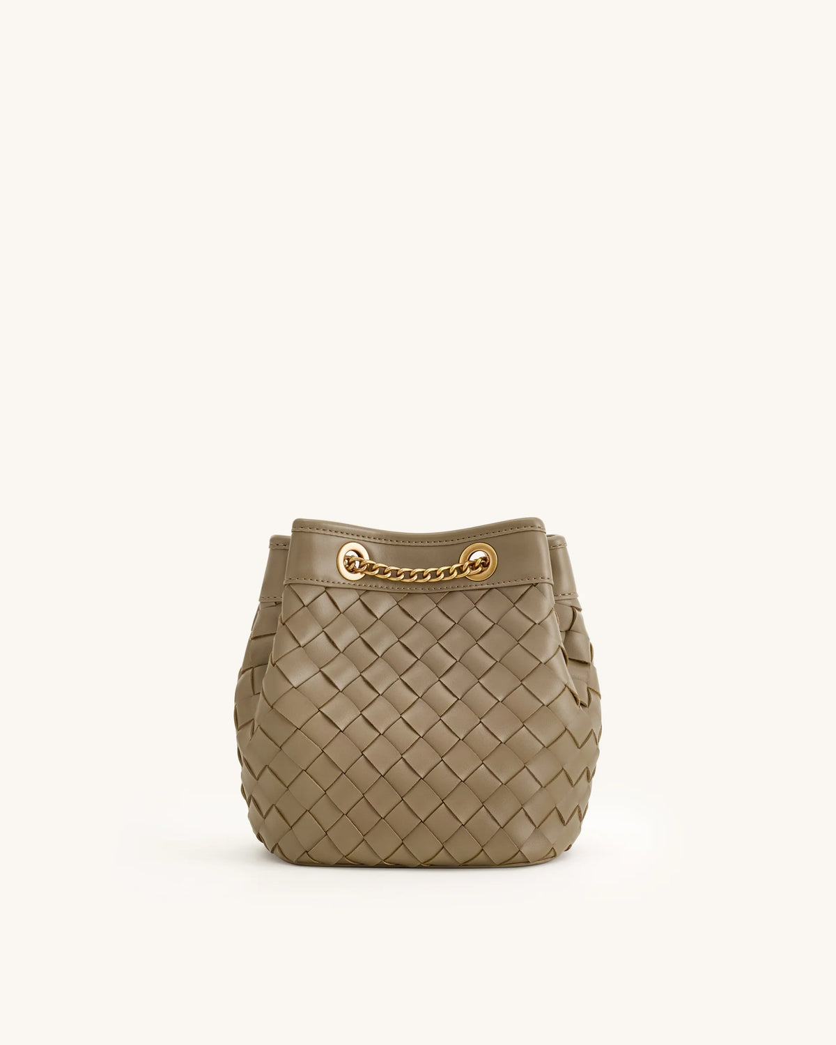 JW PEI Yara Hand-Woven Bucket Bag - Taupe