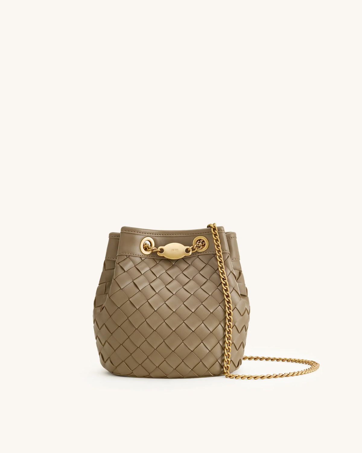 JW PEI Yara Hand-Woven Bucket Bag - Taupe