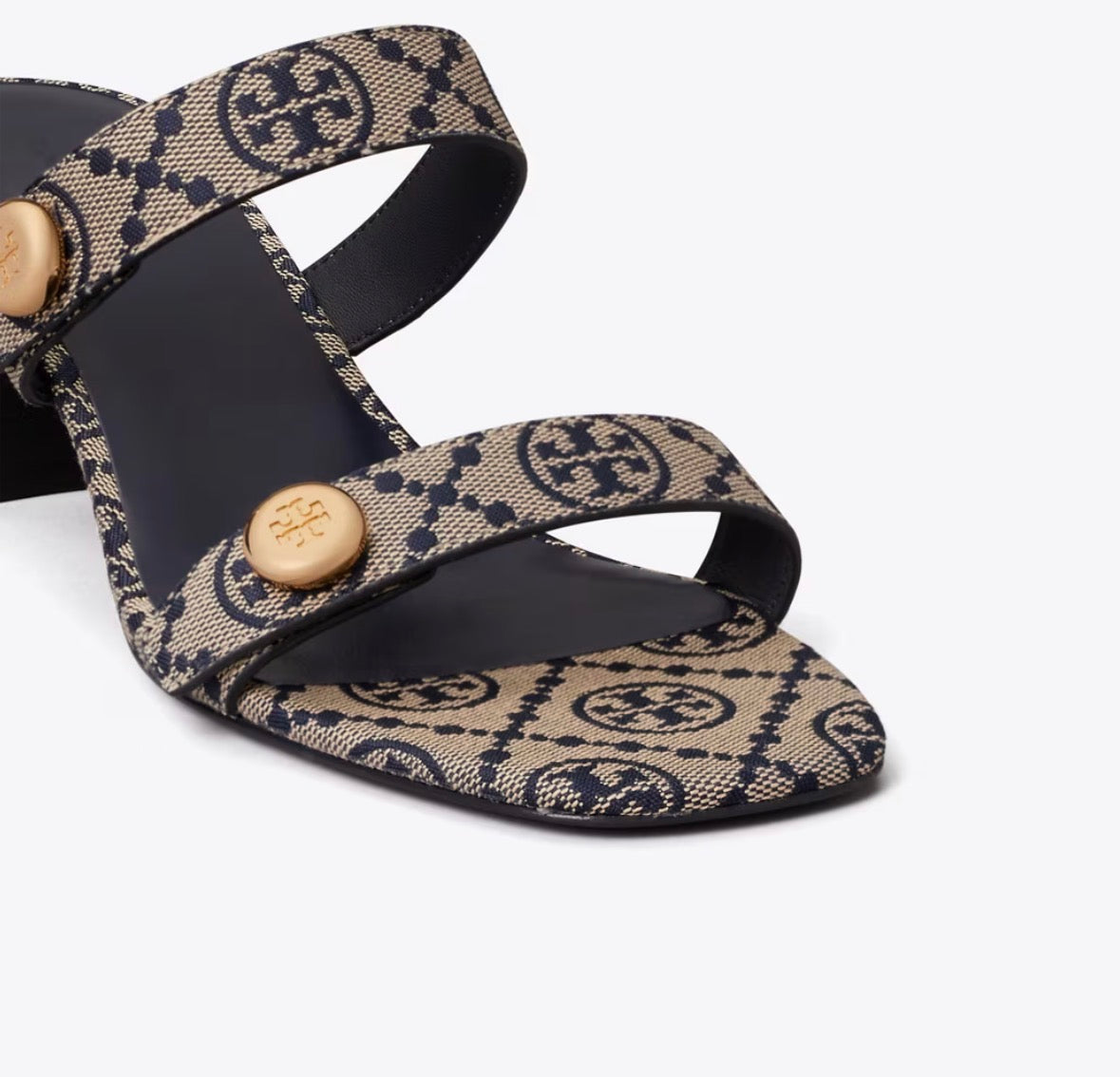 TORY BURCH ROMY CITY SANDAL  -  t mono perfect navy