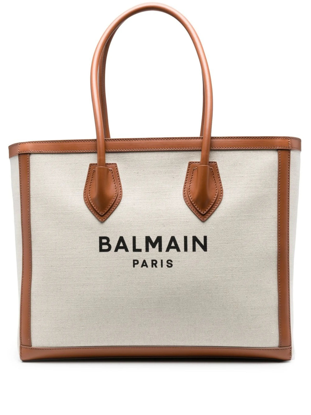 Balmain Women's B-Army Tote Bag with Logo Beige