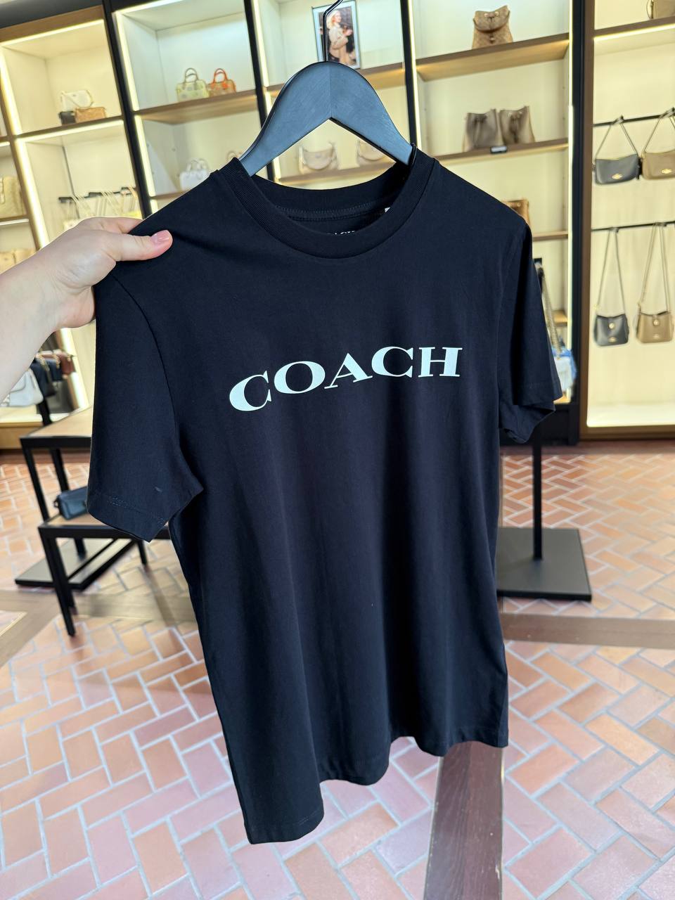Coach Signature T Shirt In Organic Cotton - Black