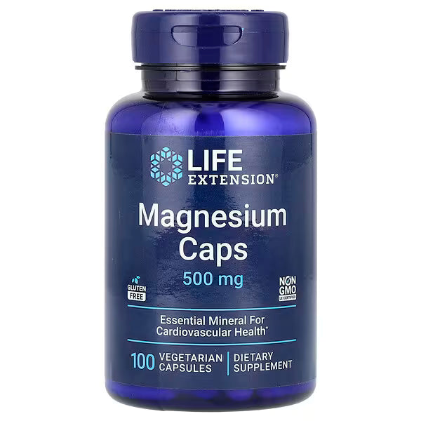 Life Extension, Magnezyum Kapsül, 500 mg, 100 Vejetaryen Kapsül