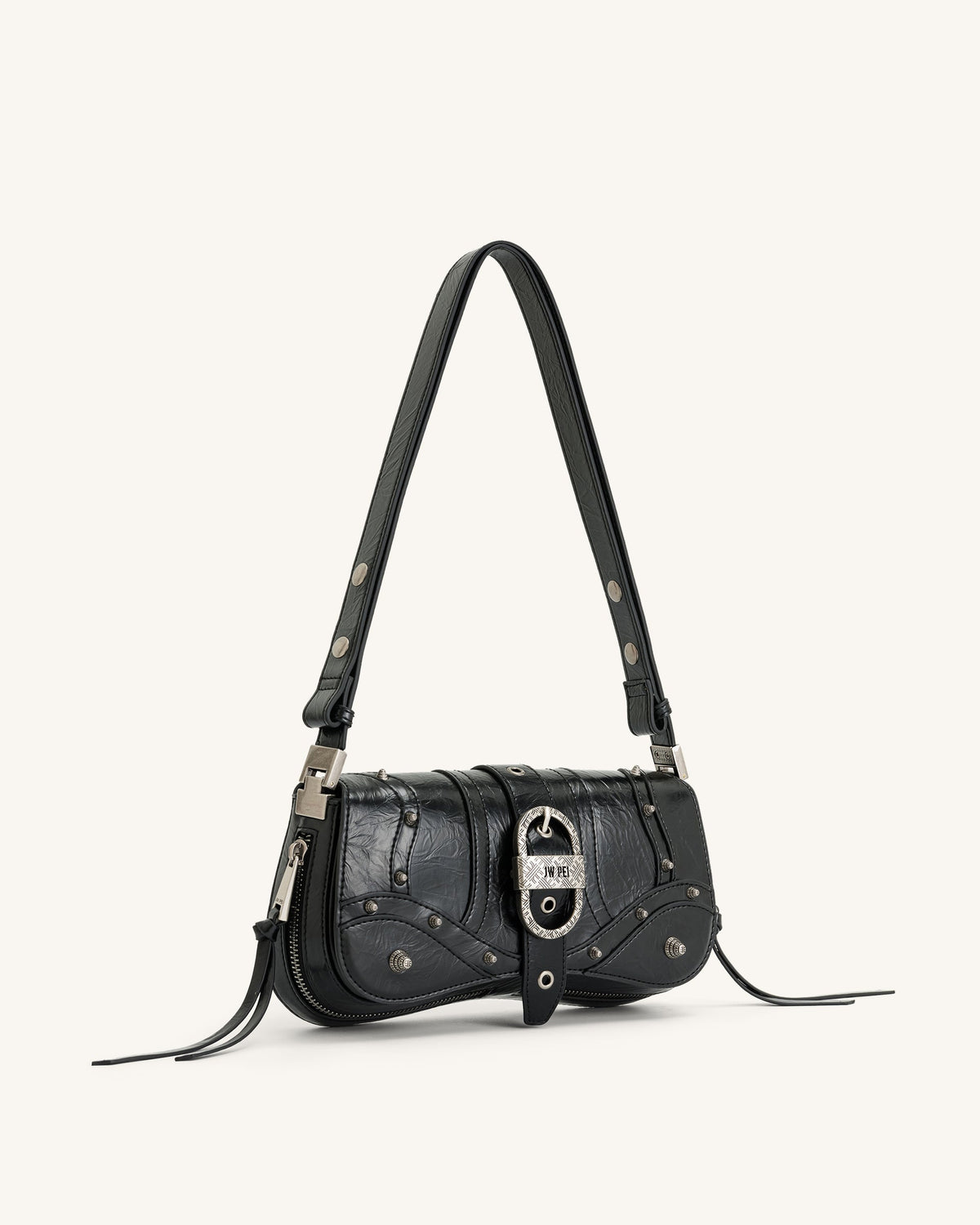 JW PEI Joy Crushed Shoulder Bag - Black