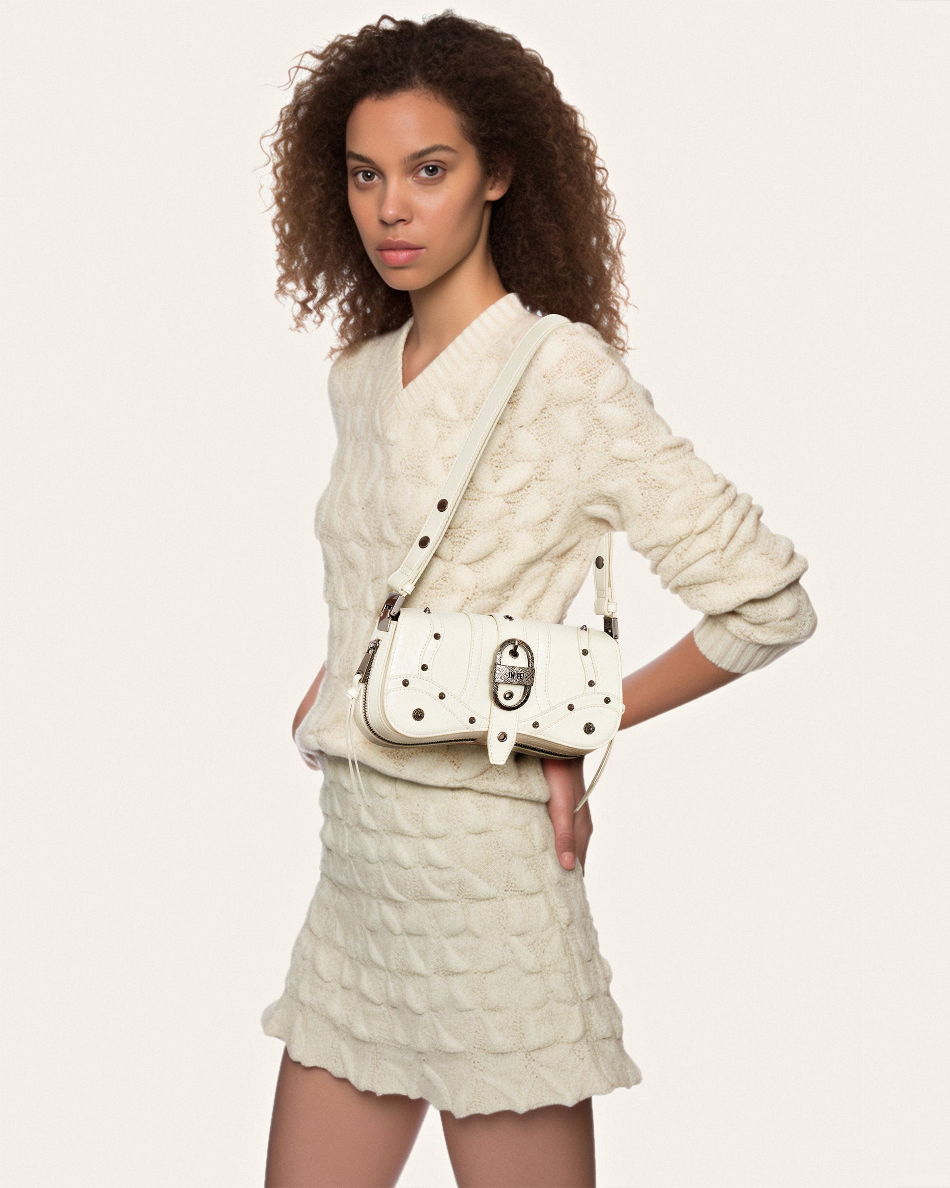JW PEI Joy Crushed Shoulder Bag - White