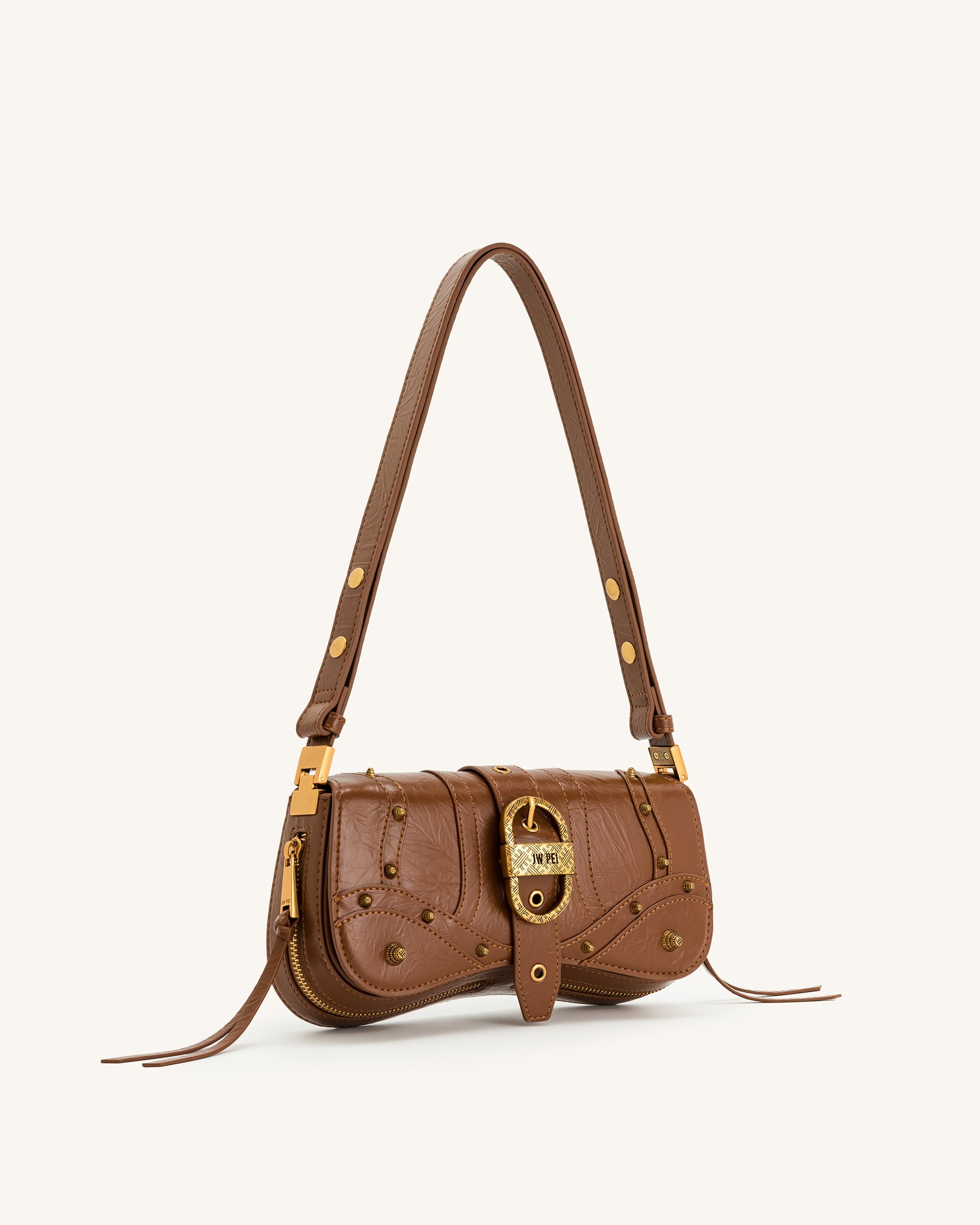 JW PEI Joy Crushed Shoulder Bag - Brown – Kanadadan Kapına