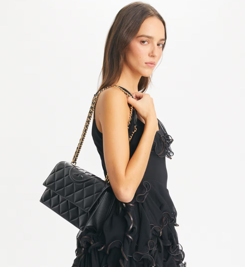 TORY BURCH FLEMING SHOULDER BAG - BLACK