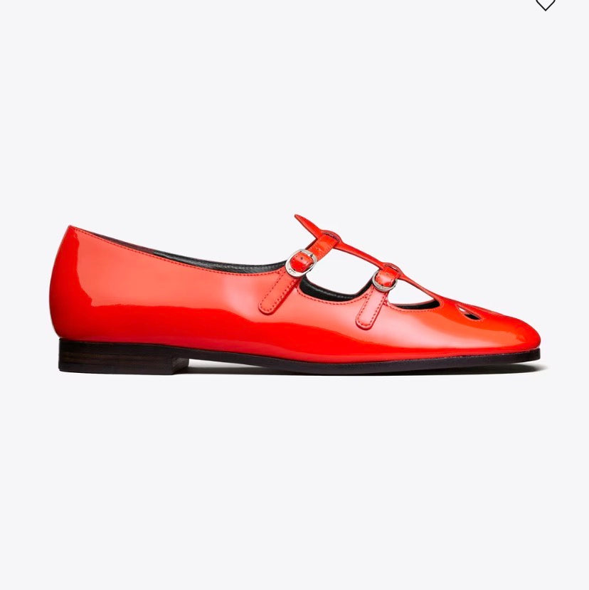 TORY BURCH VIOLET MARY JANE  -   blazing red