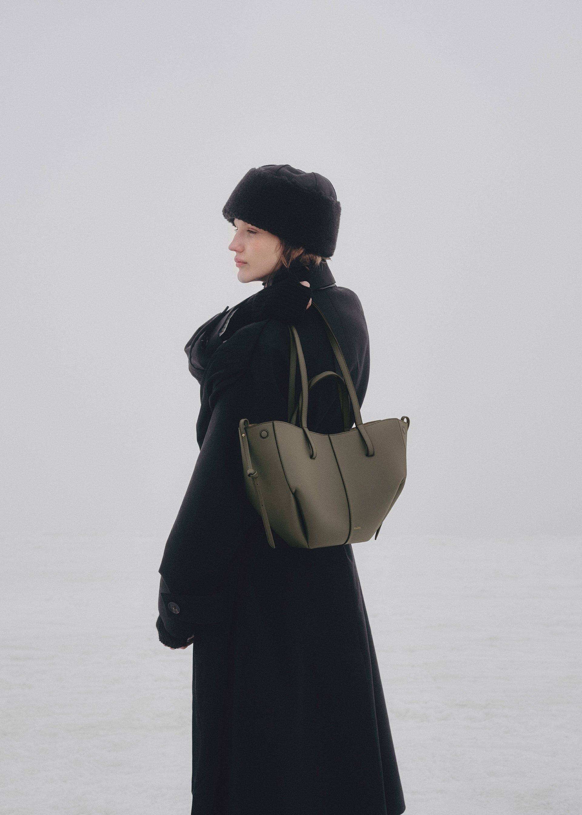 Polène Cyme Mini EDITION TEXTURED SMOKEY GREEN