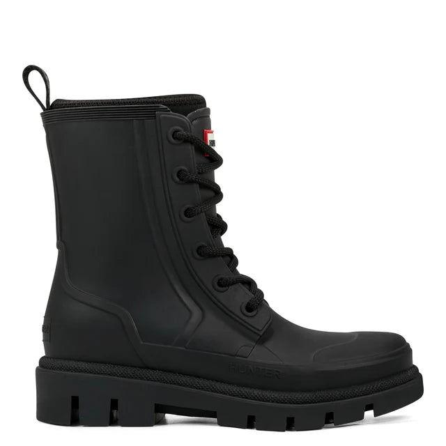 Hunter Women's Diana Waterproof Lace-Up Rain Boots -  Black
