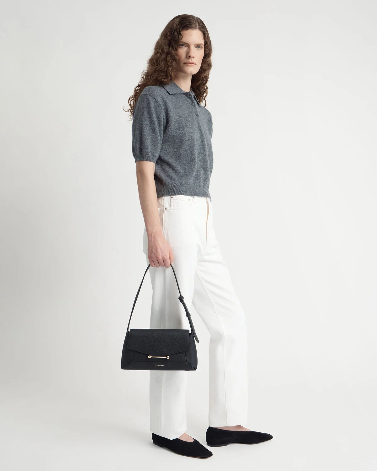 Strathberry Mosaic Shoulder Bag  - Black