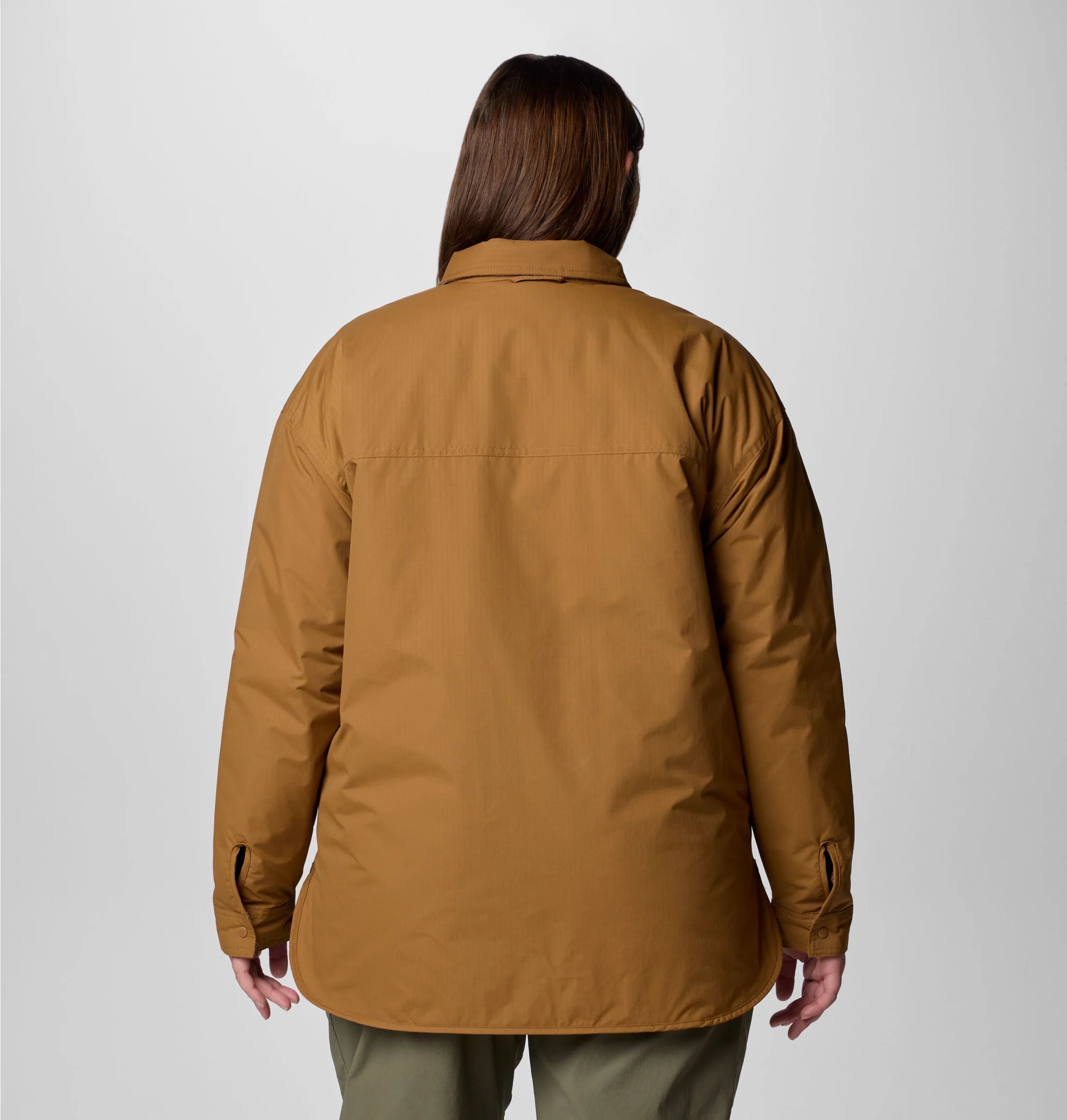 Columbia Women's Longhorn Ridge™ Reversible Shirt Jacket - Plus Size - Camel Brown
