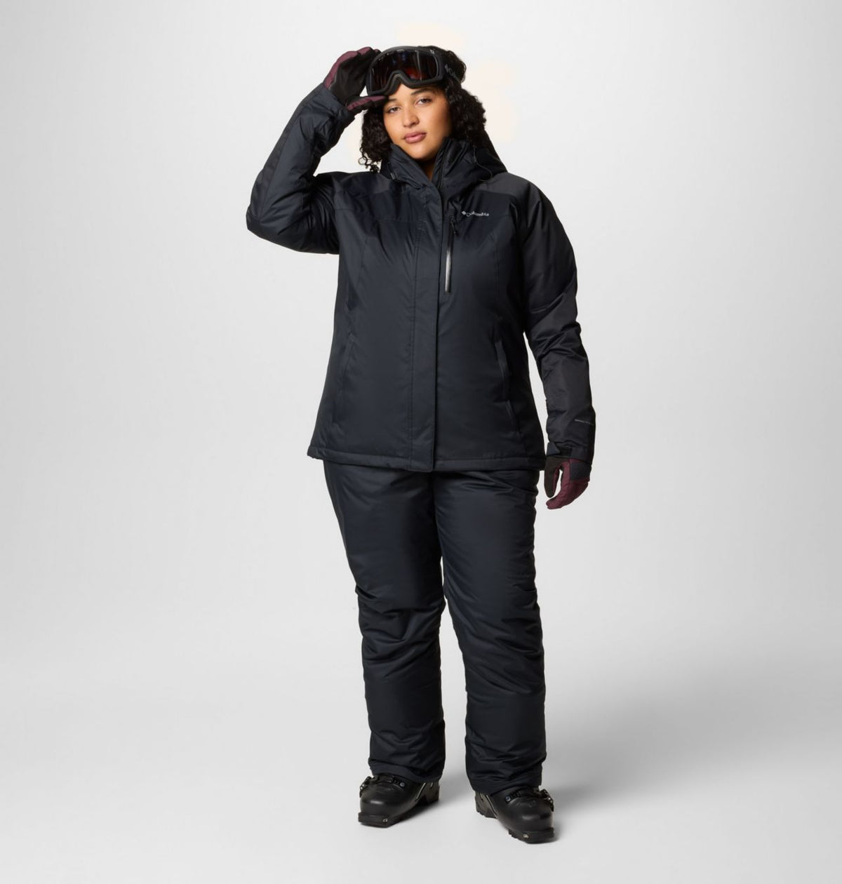 Columbia Women's Snowy Summit™ Insulated Jacket - Plus Size - Black, Black Dobby