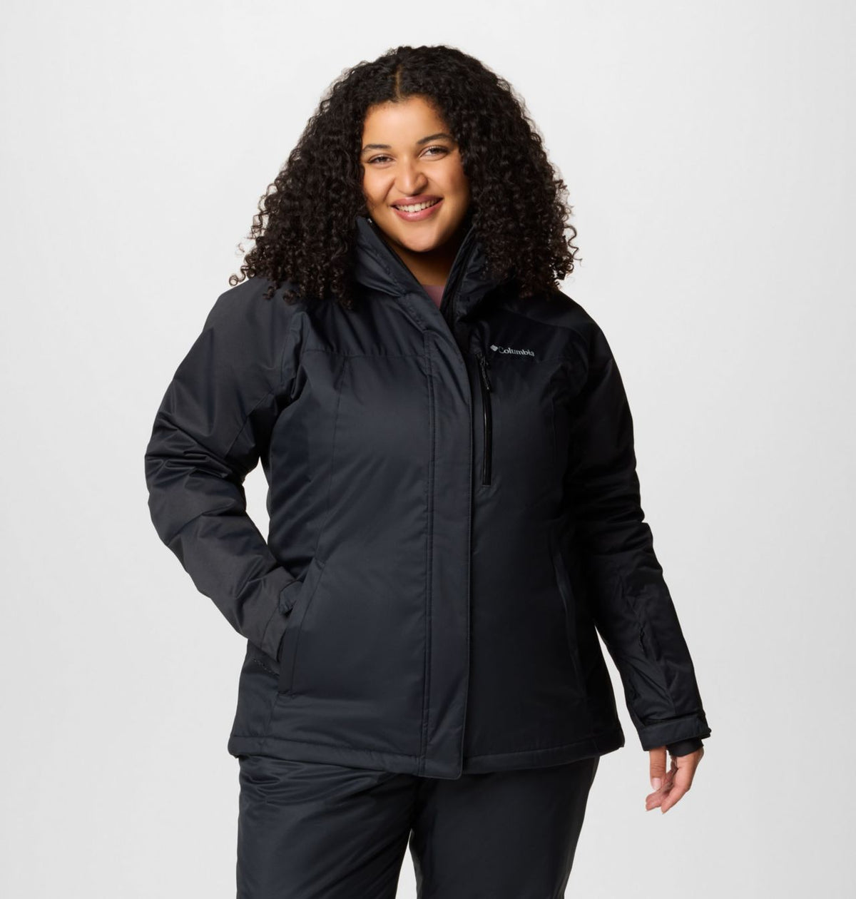 Columbia Women's Snowy Summit™ Insulated Jacket - Plus Size - Black, Black Dobby