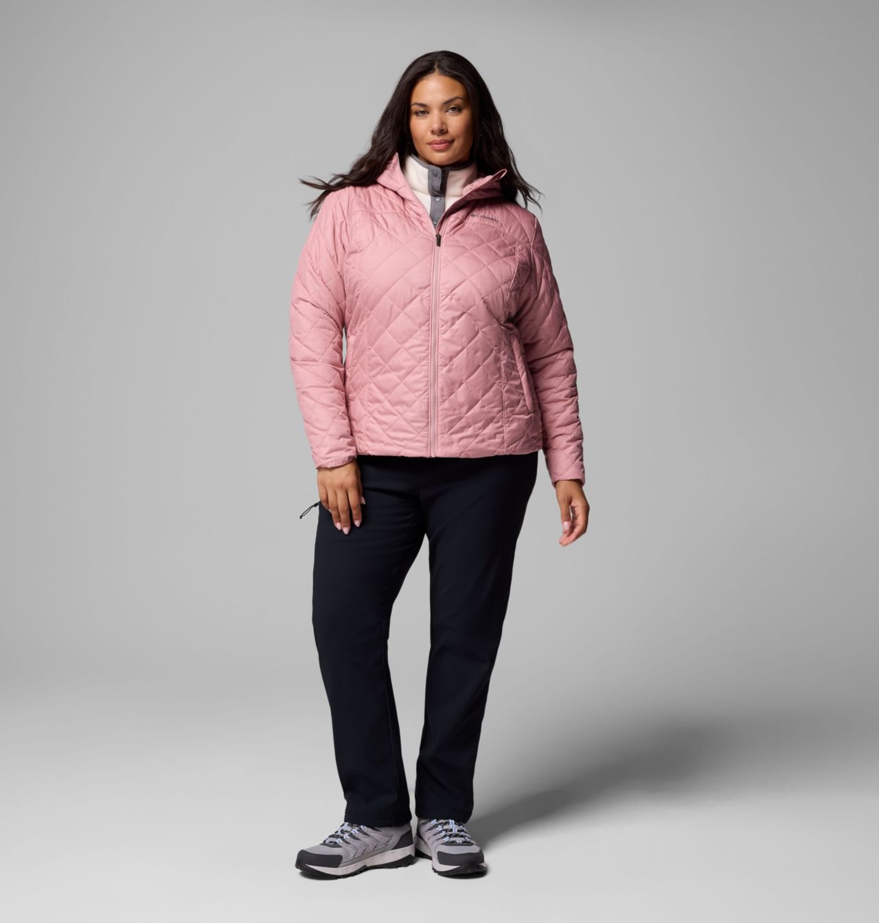 Columbia Women's Copper Crest™ II Hooded Jacket - Plus Size - Eraser Pink