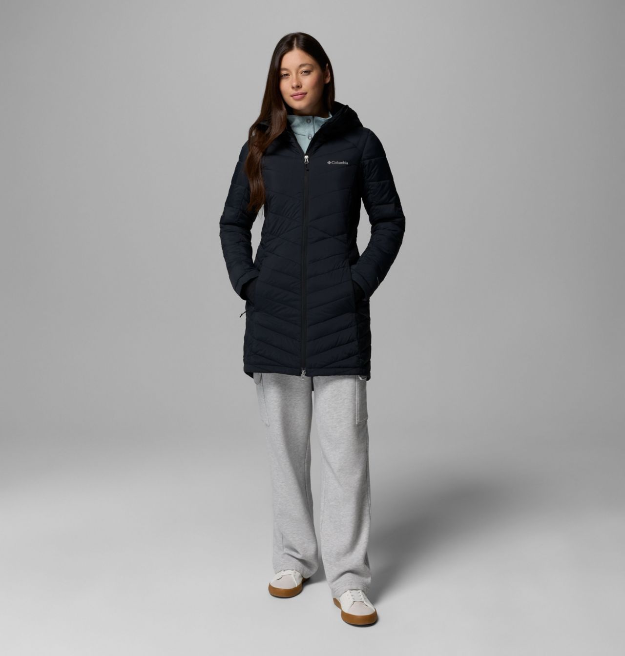 Columbia Women's Joy Peak™ II Mid Hooded Jacket- Black