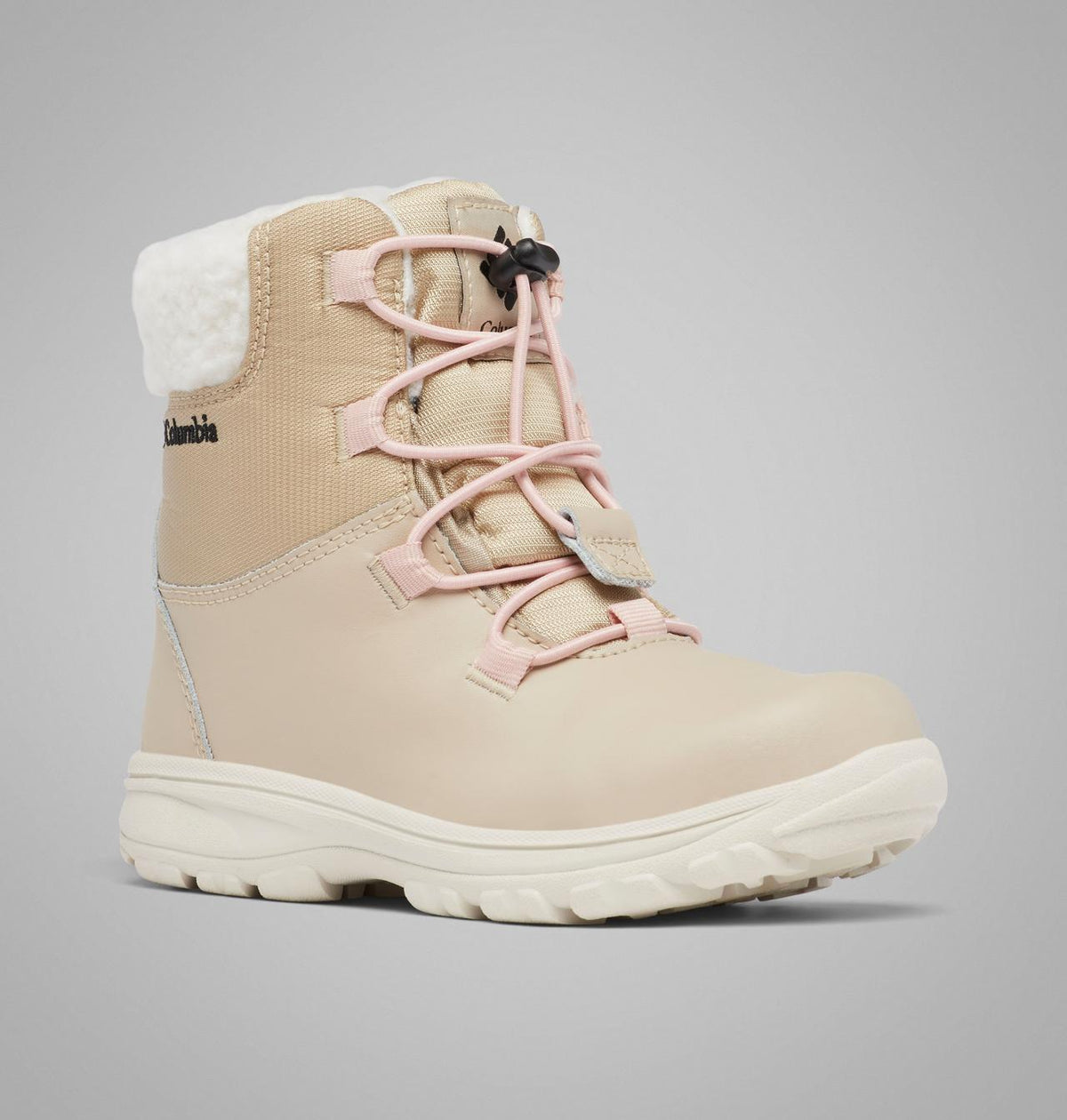 Columbia Big Kids' Moritza Boot  - Ancient Fossil, Dusty Pink