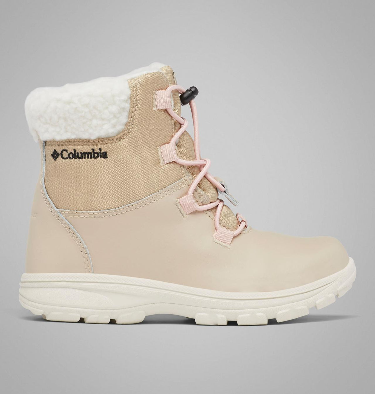 Columbia Big Kids' Moritza Boot  - Ancient Fossil, Dusty Pink