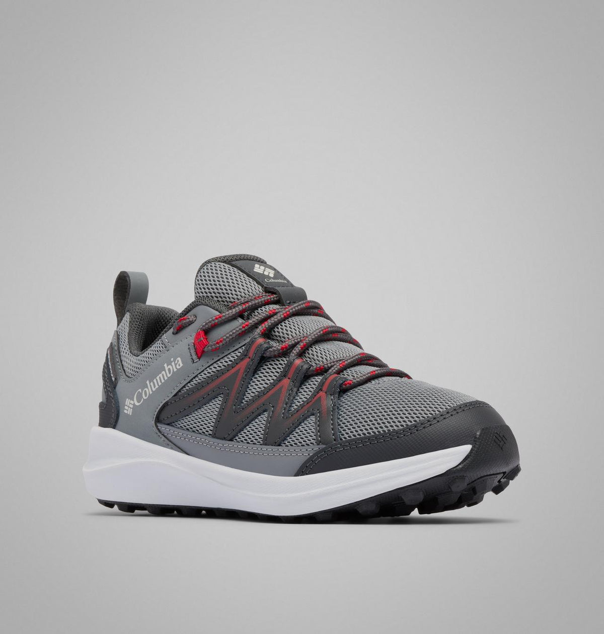 Columbia Big Kids' Peakfreak Rush Waterproof Shoe  - Ti Grey Steel, Mountain Red