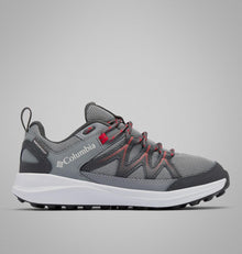 Columbia Big Kids' Peakfreak Rush Waterproof Shoe  - Ti Grey Steel, Mountain Red