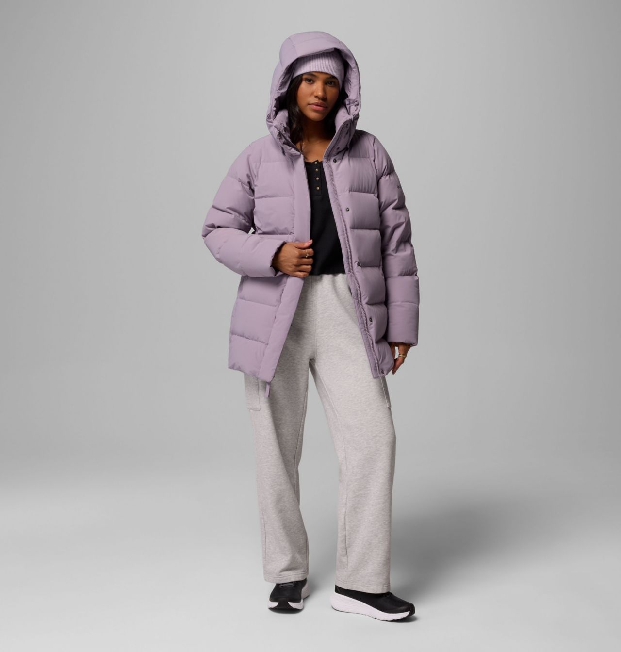 Columbia Women's Amaze Puff™ Mid Hooded Jacket-Shale Purple
