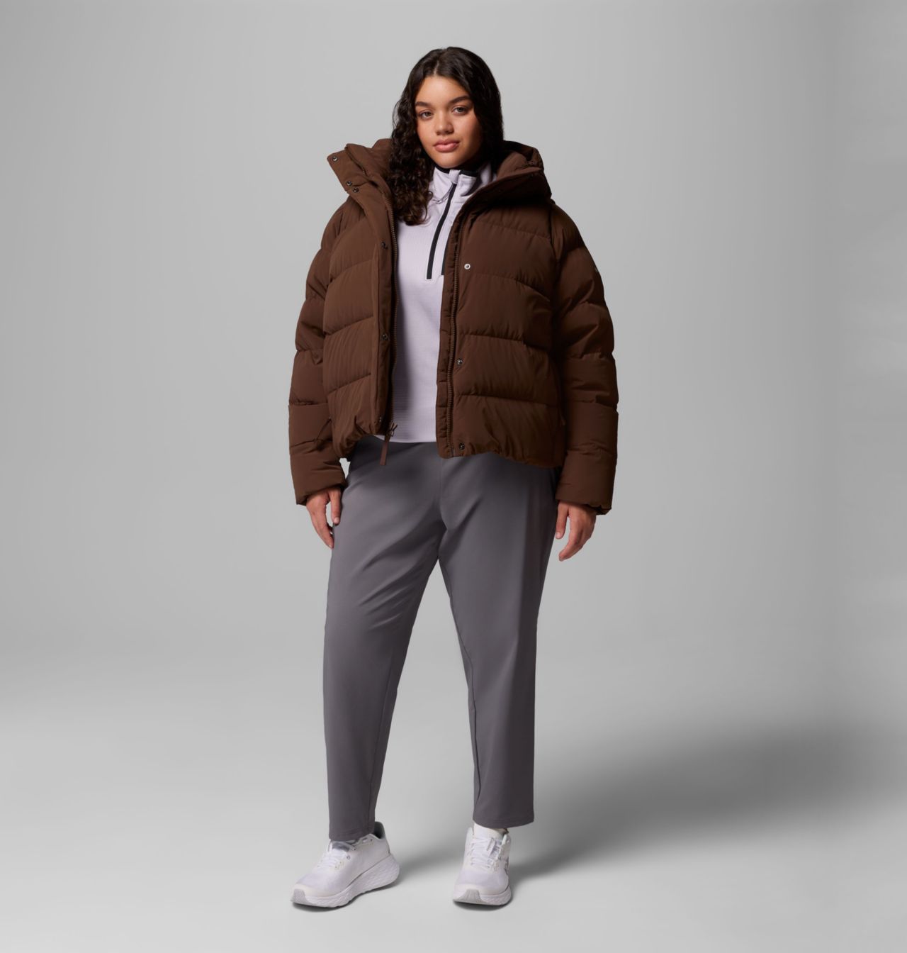 Columbia Women's Amaze Puff™ Hooded Jacket - Plus Size- Tobacco-