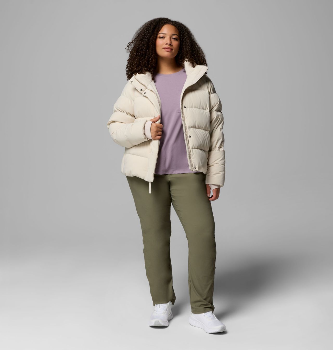 Columbia Women's Amaze Puff™ Hooded Jacket - Plus Size- Dark Stone-