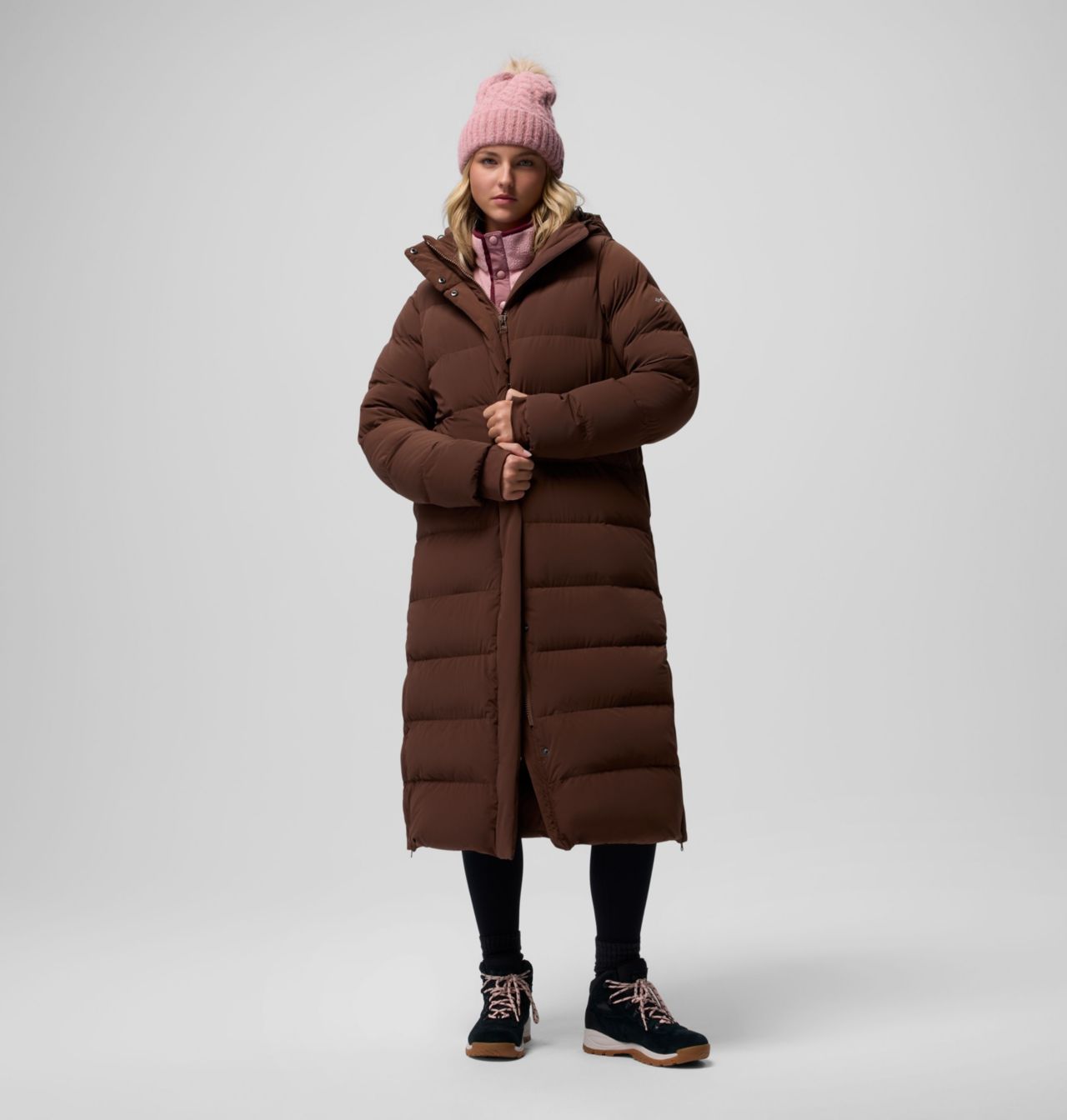 Columbia Women's Amaze Puff™ Long Hooded Jacket- Tobacco