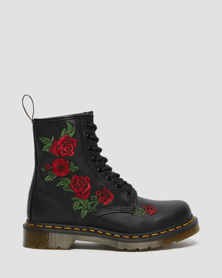 Dr. Martens Women 1460 Vonda Floral Leather Lace Up Boots - Black — Softy T