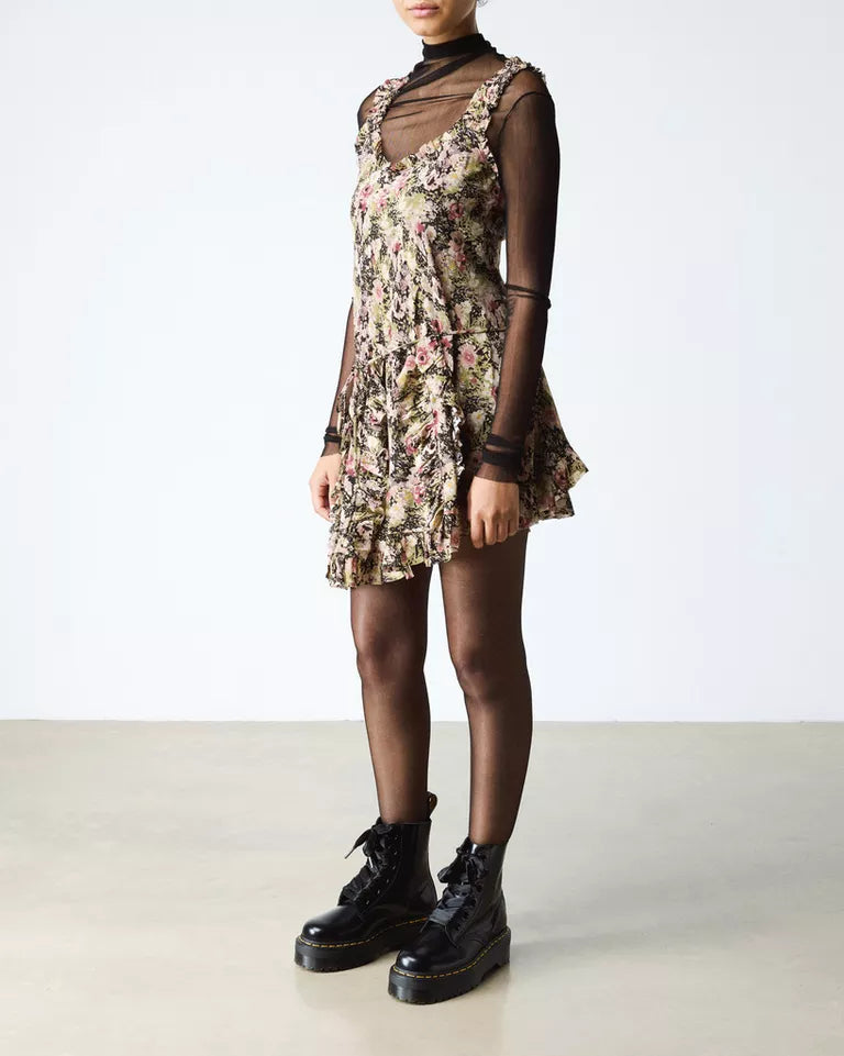 Dr. Martens Molly Women's Leather Platform Boots - BLACK BUTTERO