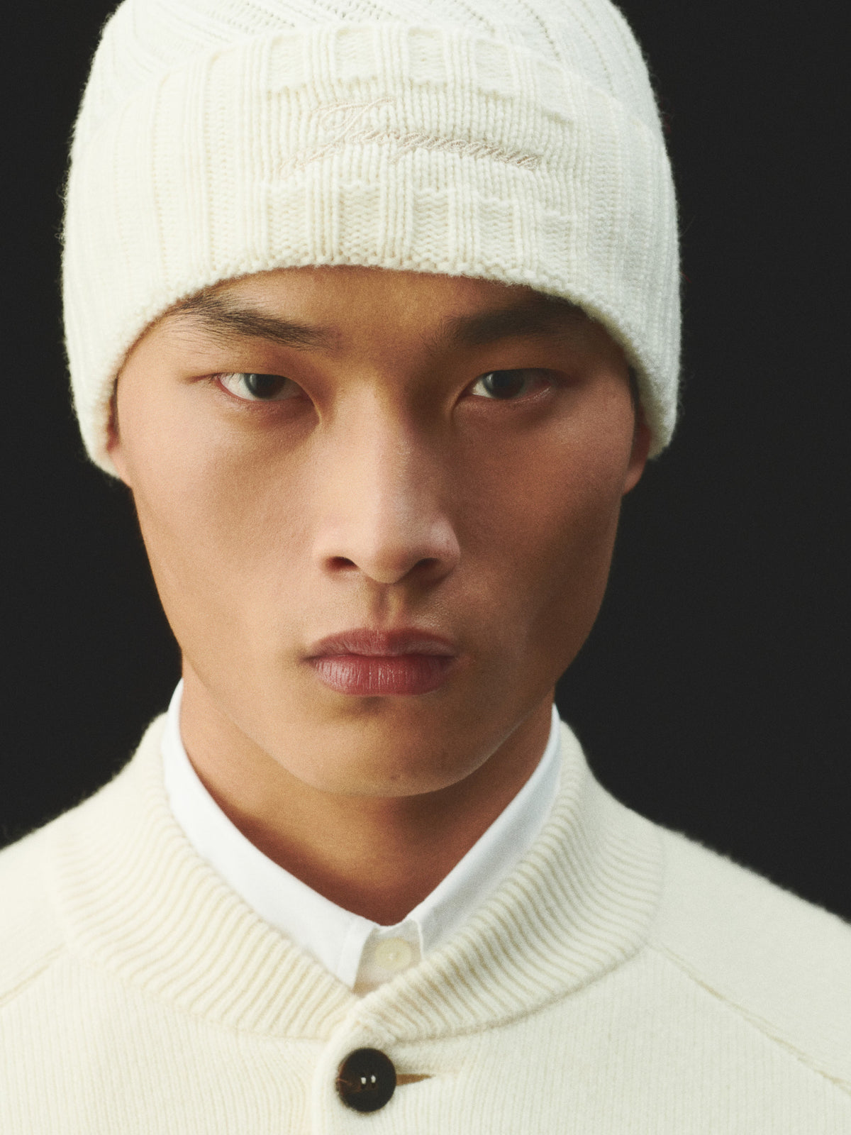 JACQUEMUS  'The Tourni' Beanie - Off-White