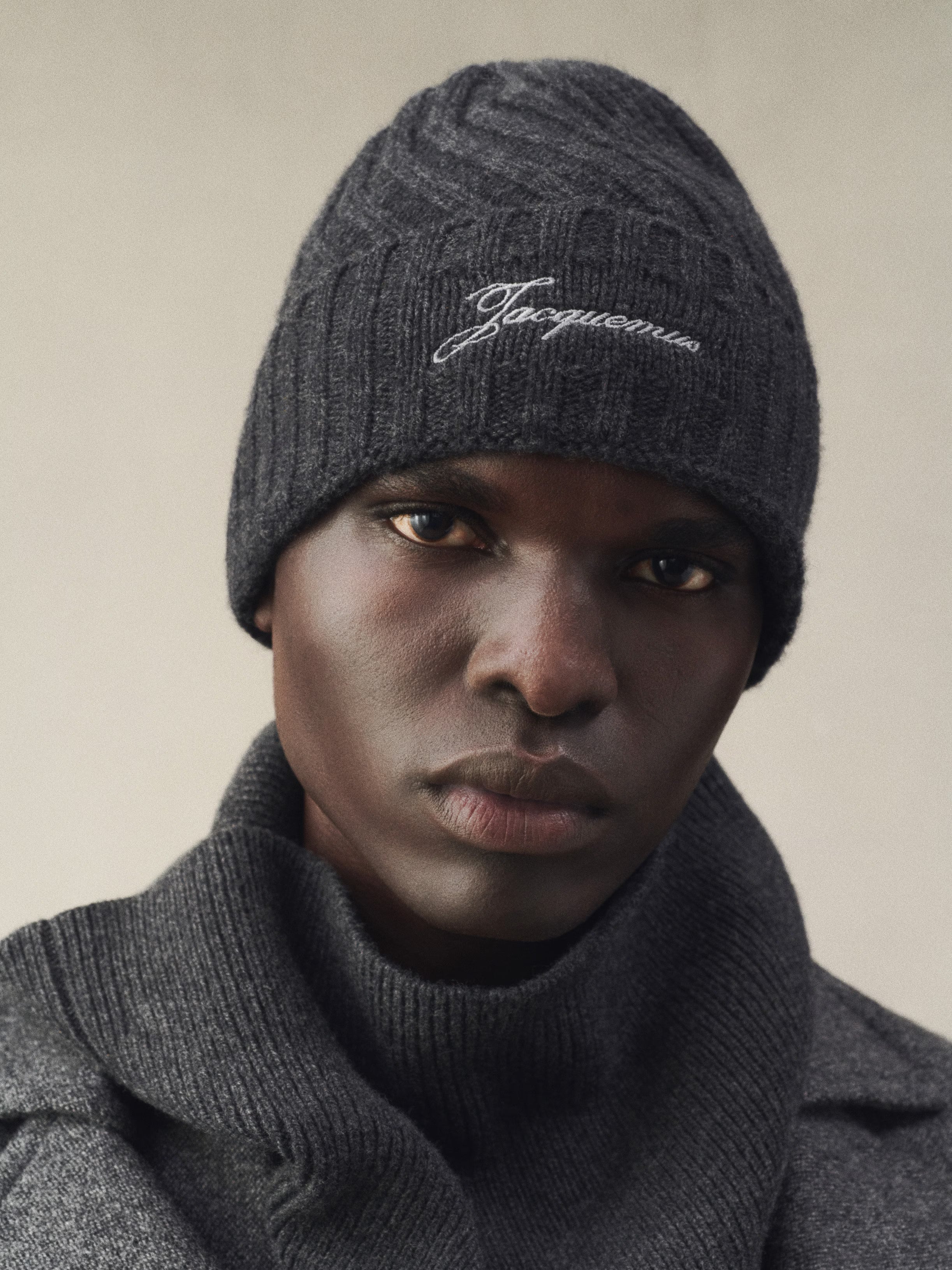 JACQUEMUS  'The Tourni' Beanie - Gray