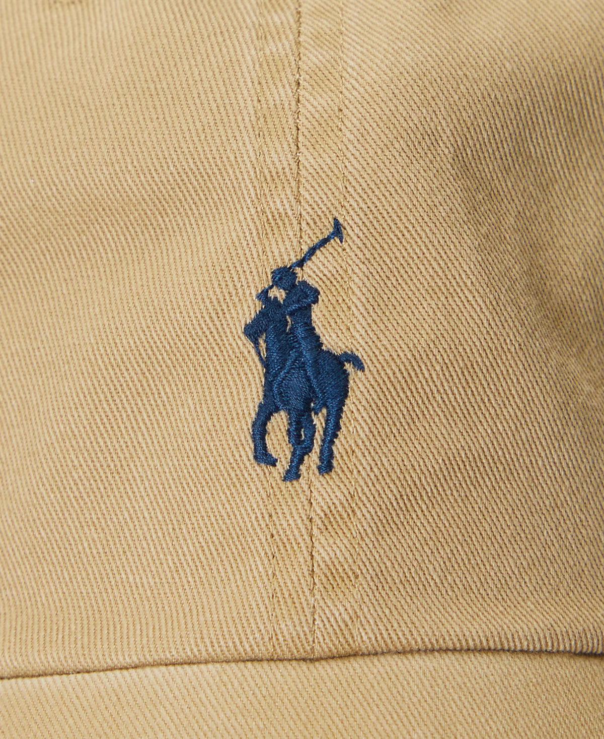 Ralph Lauren The Iconic Cotton Chino Ball Cap  -  Tan/Newport Navy