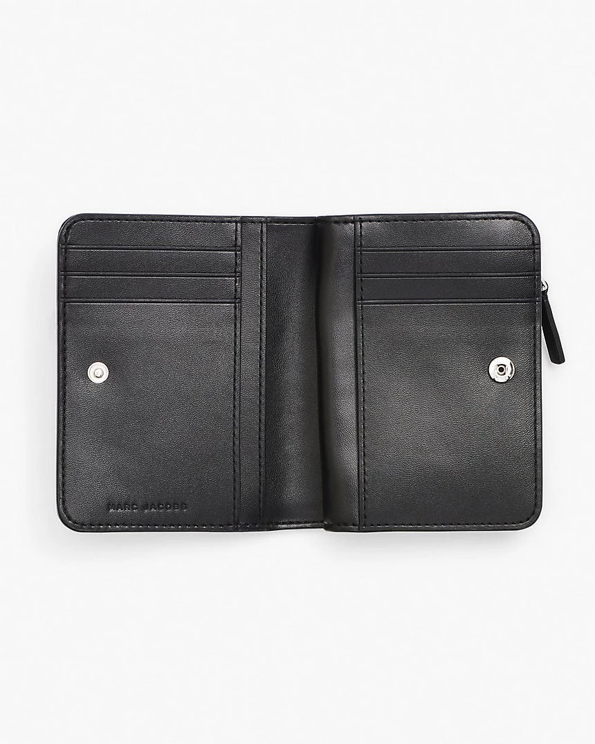 Marc Jacobs The Covered J Marc Mini Compact Wallet Black Deri Cüzdan